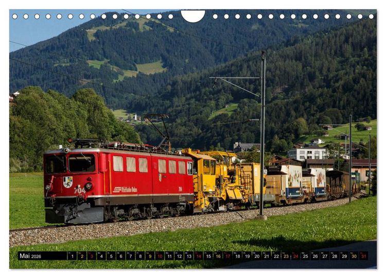 Produktbild: Rh&auml;tische Bahn 2026 (Wandkalender 2026 DIN A4 quer), CALVENDO Monatskalender