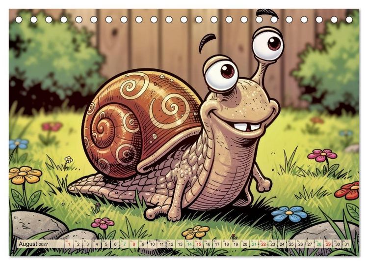 Produktbild: Lustige Weinbergschnecken - Comic (Tischkalender 2027 DIN A5 quer), CALVENDO Monatskalender