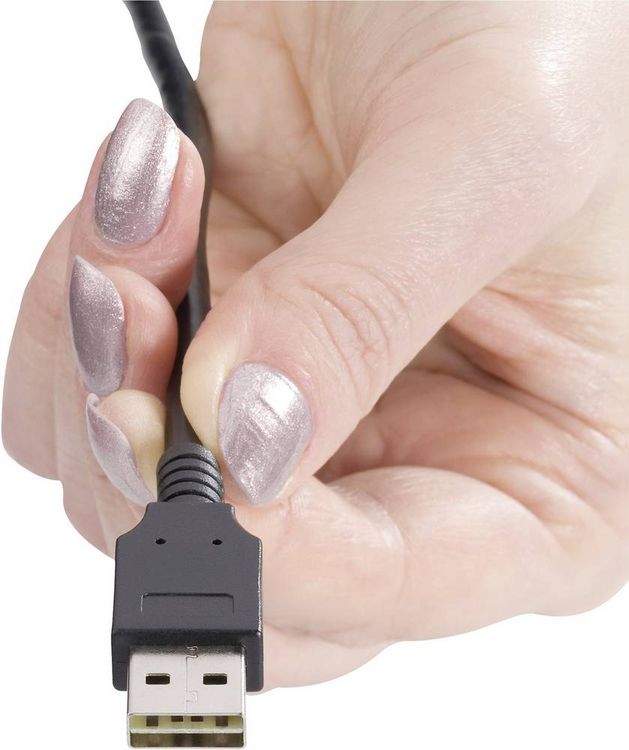 Produktbild: Renkforce USB-Kabel USB 2.0 USB-A Stecker, USB-B Stecker 1.80 m Schwarz beidseitig verwendbarer Stecker, vergoldete Steckkontakte RF-4078644