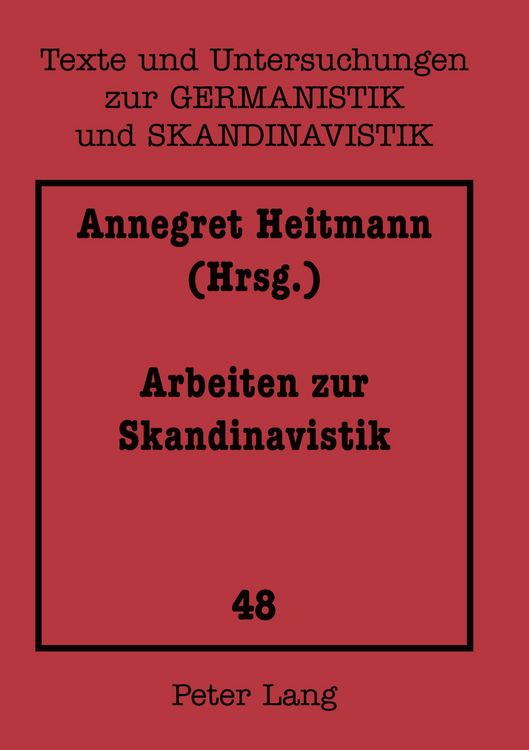 Produktbild: Arbeiten zur Skandinavistik