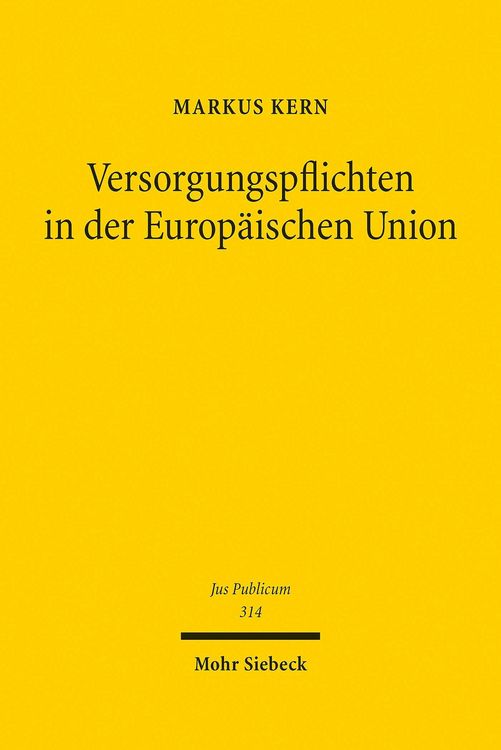 Produktbild: Versorgungspflichten in der Europ&auml;ischen Union
