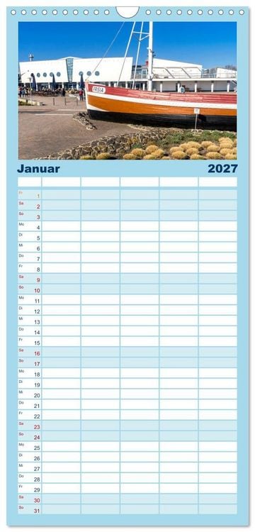 Produktbild: Familienplaner 2027 - Norden-Norddeich. Maritime Orte mit Flair mit 5 Spalten (Wandkalender, 21 x 45 cm) CALVENDO