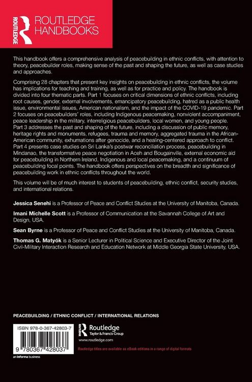 Produktbild: Routledge Handbook of Peacebuilding and Ethnic Conflict