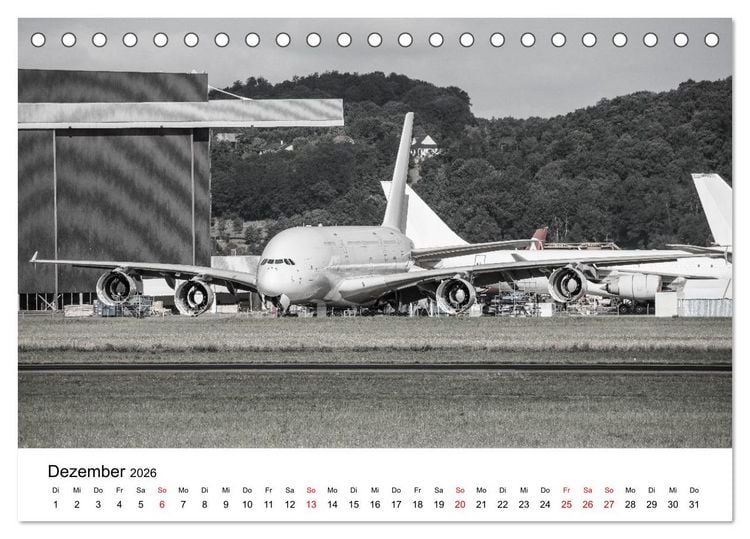 Produktbild: Airbus A380 Superjumbo 2026 (Tischkalender 2026 DIN A5 quer), CALVENDO Monatskalender