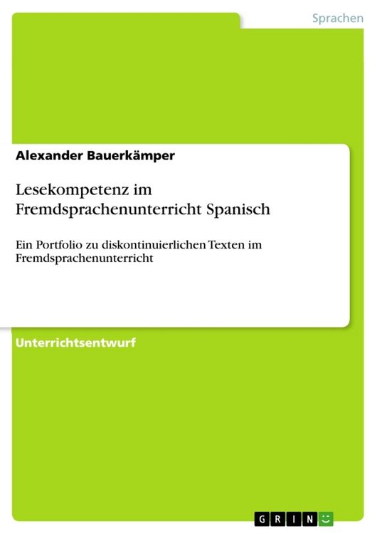 Produktbild: Lesekompetenz im Fremdsprachenunterricht Spanisch