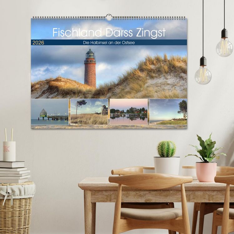 Produktbild: Fischland Dar&szlig; Zingst &ndash; Die Halbinsel an der Ostsee (Wandkalender 2026 DIN A2 quer), CALVENDO Monatskalender