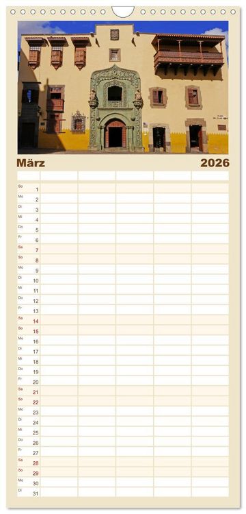 Produktbild: Familienplaner 2026 - Bet&ouml;rendes Gran Canaria mit 5 Spalten (Wandkalender, 21 x 45 cm) CALVENDO