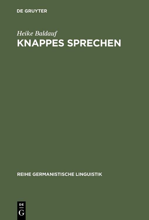 Produktbild: Knappes Sprechen