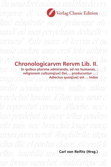 Produktbild: Chronologicarvm Rervm Lib. II.