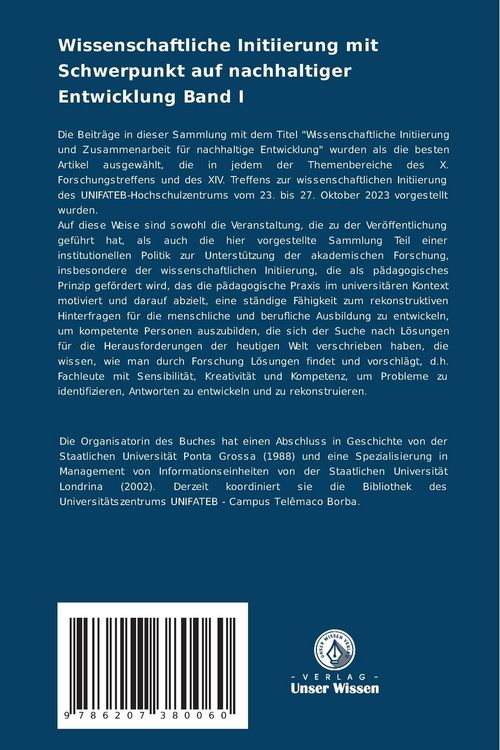 Produktbild: Wissenschaftliche Initiierung mit Schwerpunkt auf nachhaltiger Entwicklung Band I