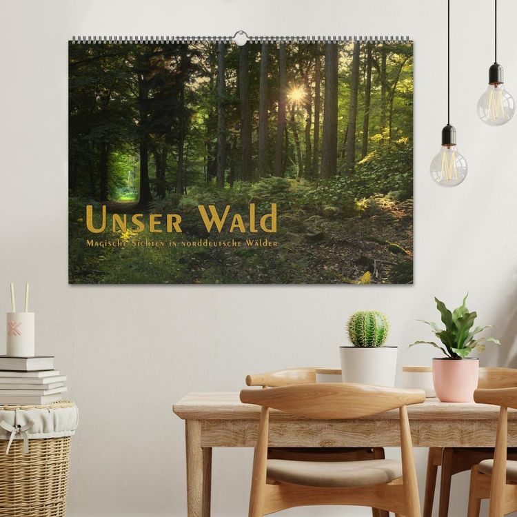 Produktbild: Unser Wald - Magische Sichten in norddeutsche W&auml;lder / Geburtstagskalender (Wandkalender 2026 DIN A2 quer), CALVENDO Monatskalender