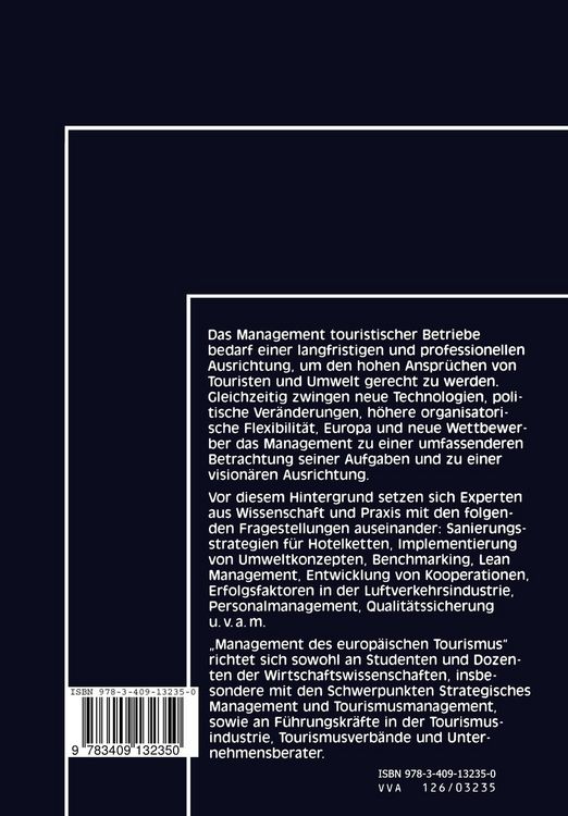 Produktbild: Management des europ&auml;ischen Tourismus