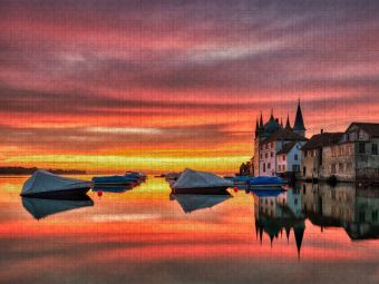 Produktbild: CALVENDO Puzzle Turmhof Steckborn | 2000 Teile Lege-Gr&ouml;&szlig;e 90x67cm Foto-Puzzle f&uuml;r gl&uuml;ckliche Stunden
