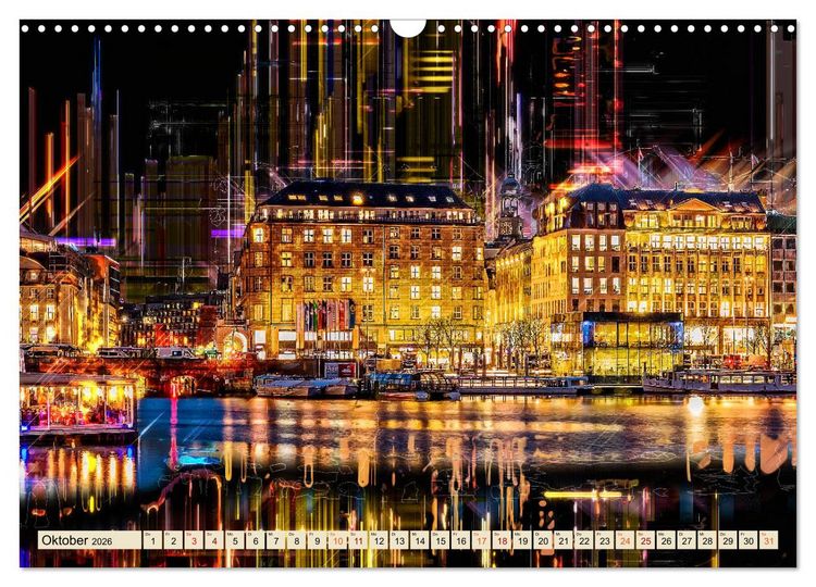 Produktbild: Hamburg abstrakt (Wandkalender 2026 DIN A3 quer), CALVENDO Monatskalender