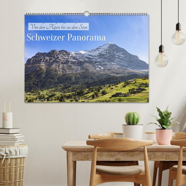Produktbild: Schweizer Panorama - Von den Alpen bis zu den Seen (Wandkalender 2026 DIN A2 quer), CALVENDO Monatskalender