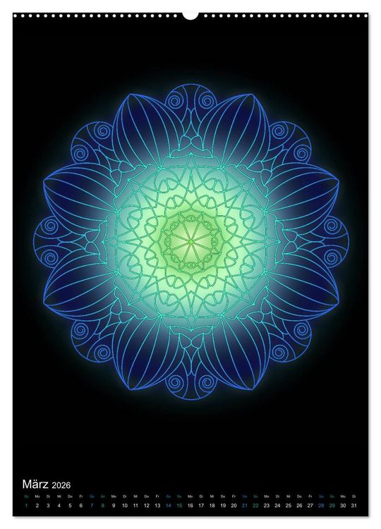 Produktbild: Mandala-Kalender 2026 (hochwertiger Premium Wandkalender 2026 DIN A2 hoch), Kunstdruck in Hochglanz