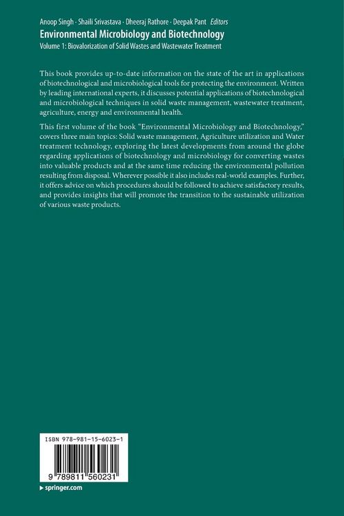 Produktbild: Environmental Microbiology and Biotechnology