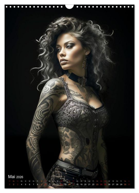 Produktbild: Tattoo Kunst auf der Haut (Wandkalender 2026 DIN A3 hoch), CALVENDO Monatskalender