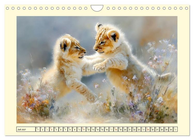 Produktbild: L&ouml;wenkinder. Afrikas kleine K&ouml;nige (Wandkalender 2027 DIN A4 quer), CALVENDO Monatskalender