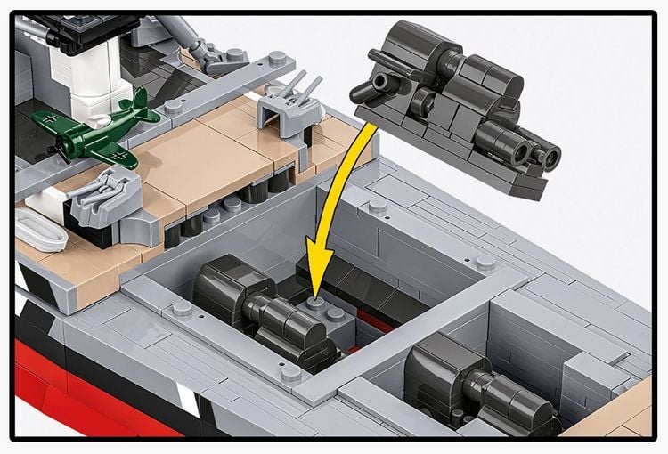 Produktbild: COBI Historical Collection 4860 - Battleship Bismarck, WWII, Bausatz 1:300, 3204 Klemmbausteine