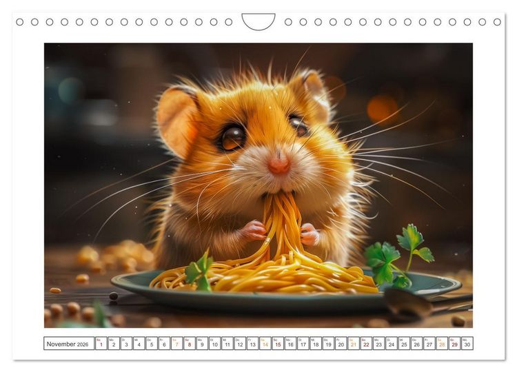 Produktbild: Lustige Hamster (Wandkalender 2026 DIN A4 quer), CALVENDO Monatskalender