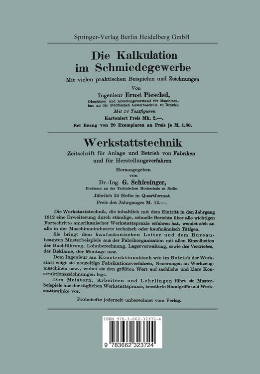 Produktbild: Die Kalkulation im Metallgewerbe und Maschinenbau