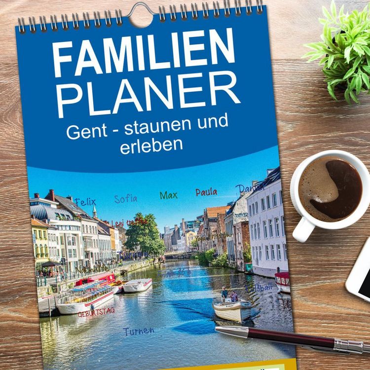Produktbild: Familienplaner 2026 - Gent - staunen und erleben mit 5 Spalten (Wandkalender, 21 x 45 cm) CALVENDO