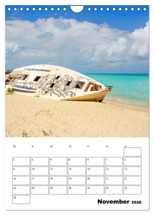 Produktbild: Karibik pur - mit Charme und Zauber (Wandkalender 2026 DIN A4 hoch), CALVENDO Monatskalender