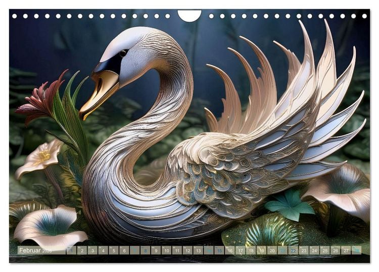 Produktbild: Tiere im Jugendstil - Eine Hommage an die Sch&ouml;nheit des Art Nouveau (Wandkalender 2026 DIN A4 quer), CALVENDO Monatskalender