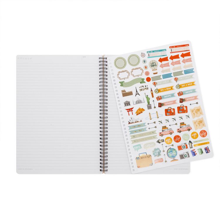 Produktbild: Legami Notizbuch liniert mit Spiralbindung - Maxi - Travel