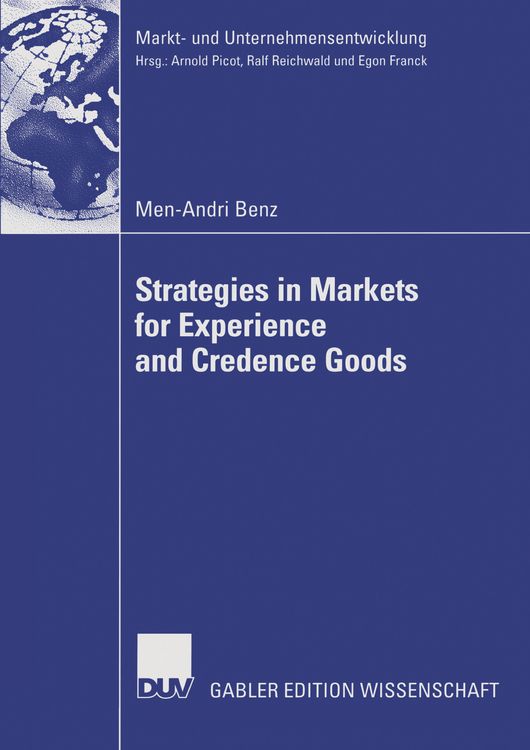 Produktbild: Strategies in Markets for Experience and Credence Goods