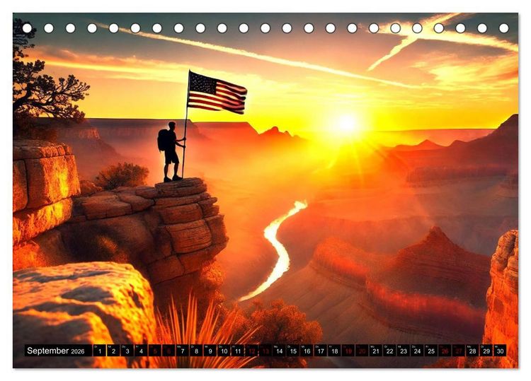 Produktbild: USA - Der amerikanische Geist (Tischkalender 2026 DIN A5 quer), CALVENDO Monatskalender