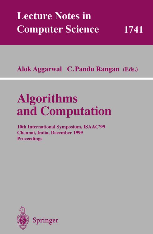Produktbild: Algorithms and Computations