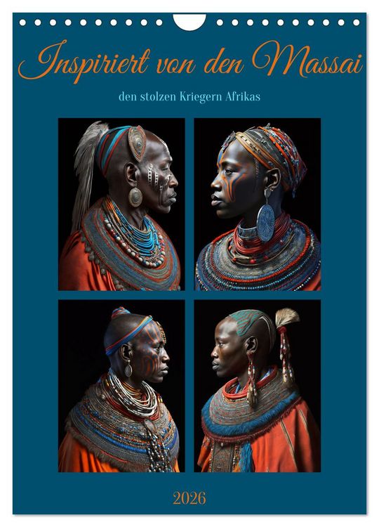 Produktbild: Inspiriert von den Massai, den stolzen Kriegern Afrikas (Wandkalender 2026 DIN A4 hoch), CALVENDO Monatskalender
