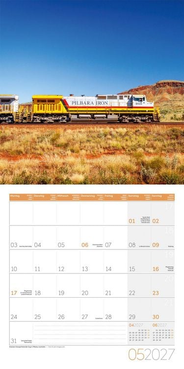 Produktbild: Lokomotiven Kalender 2027 - 30x30 - Art12