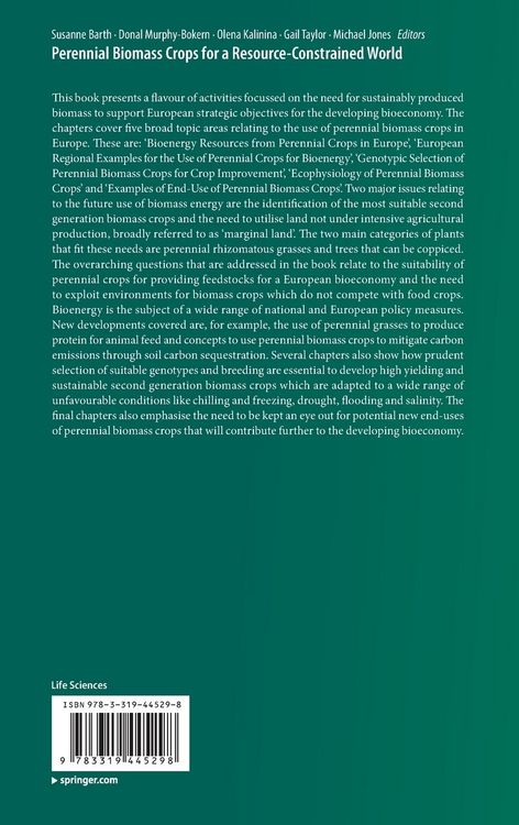 Produktbild: Perennial Biomass Crops for a Resource-Constrained World