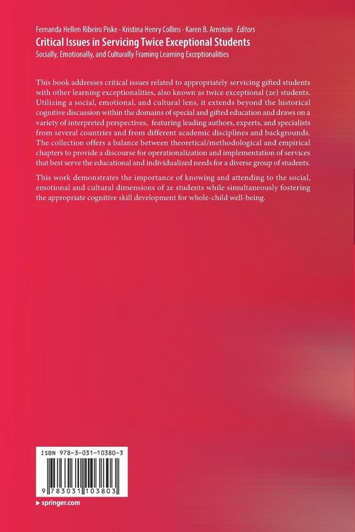 Produktbild: Critical Issues in Servicing Twice Exceptional Students