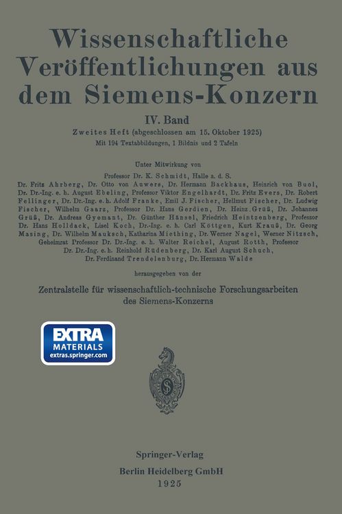 Produktbild: Wissenschaftliche Ver&ouml;ffentlichungen aus dem Siemens-Konzern