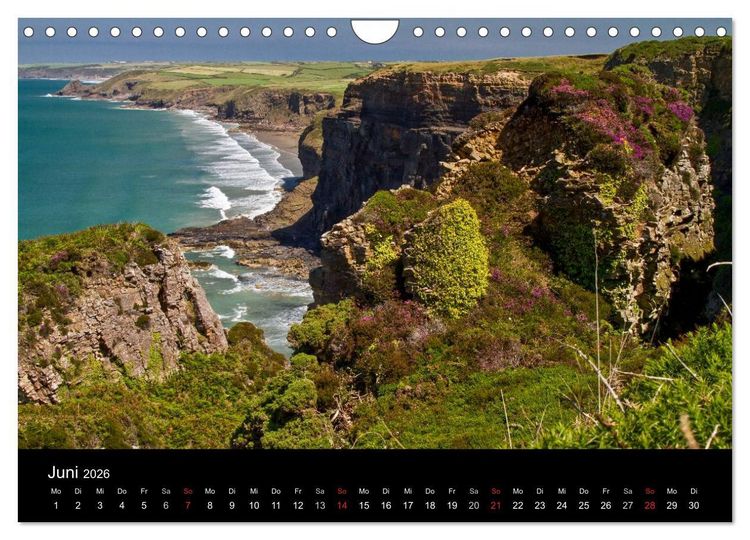 Produktbild: Englands K&uuml;sten 2026 (Wandkalender 2026 DIN A4 quer), CALVENDO Monatskalender