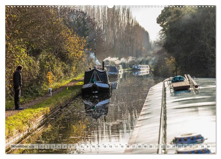 Produktbild: Narrow Boating auf dem Grand Union Canal (hochwertiger Premium Wandkalender 2026 DIN A2 quer), Kunstdruck in Hochglanz