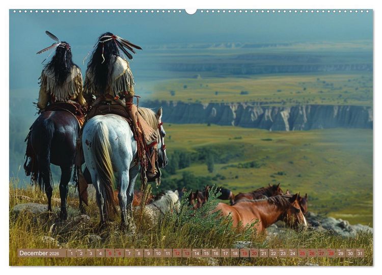 Produktbild: Native American Soul (High Quality Premium Wall Calendar 2026 DIN A2 landscape),CALVENDO 12 Month Wall Calendar