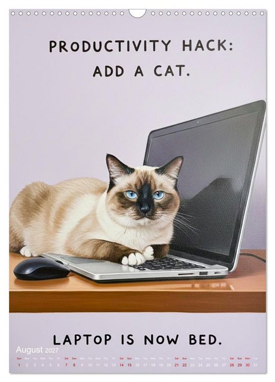 Produktbild: CATitude A YEAR OF CAT LIFE (Wall Calendar 2027 DIN A3 portrait), CALVENDO 12 Month Wall Calendar