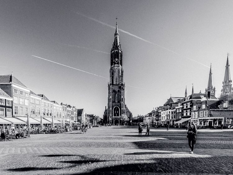 Produktbild: CALVENDO Puzzle Blick auf die Nieuwe Kerk 1000 Teile Puzzle quer | 1000 Teile Lege-Gr&ouml;&szlig;e 64 &times; 48 cm Foto-Puzzle f&uuml;r gl&uuml;ckliche Stunden
