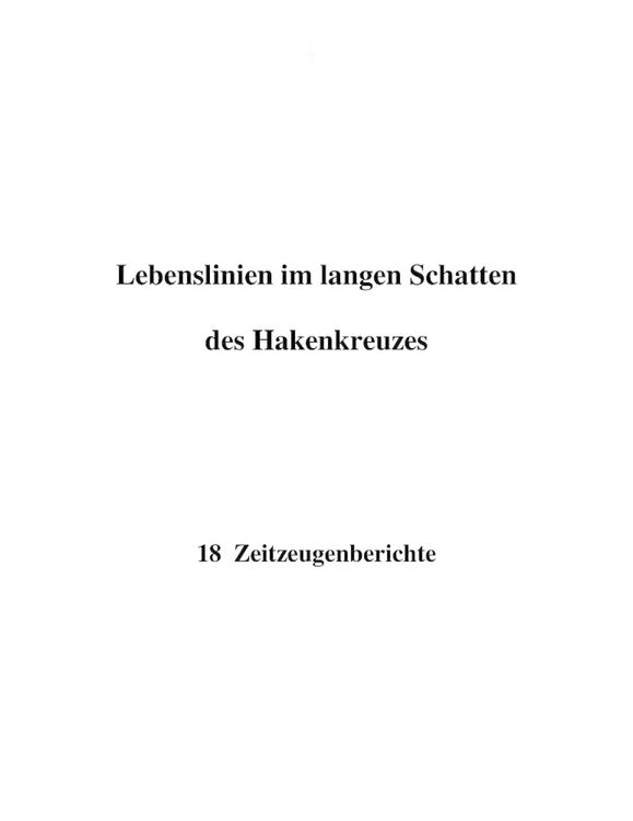 Produktbild: Lebenslinien im langen Schatten des Hakenkreuzes