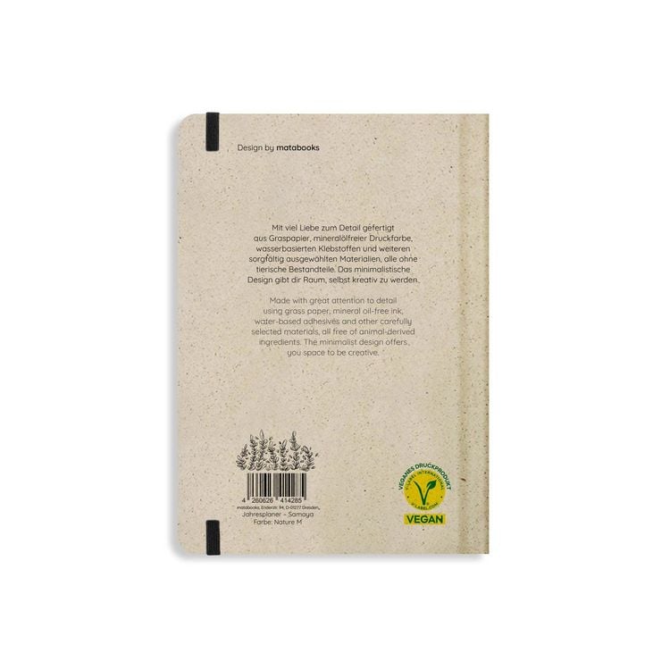 Produktbild: matabooks &ndash; A5 Kalender Samaya 2027 Farbe: Nature M (DE/EN)