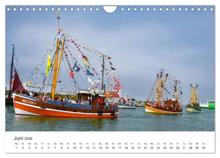 Produktbild: Nieders&auml;chsische K&uuml;ste - K&uuml;stenorte von Ostfriesland bis Bremerhaven (Wandkalender 2026 DIN A4 quer), CALVENDO Monatskalender