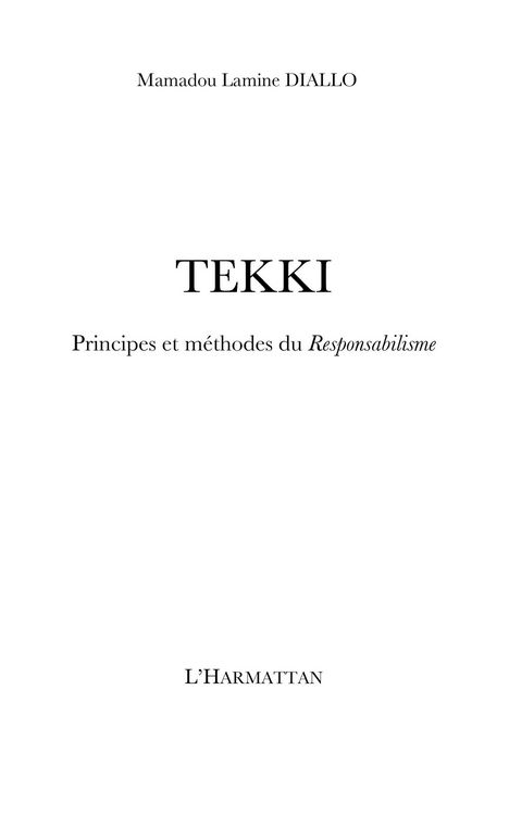 Produktbild: Tekki principes et methodes du responsabilisme