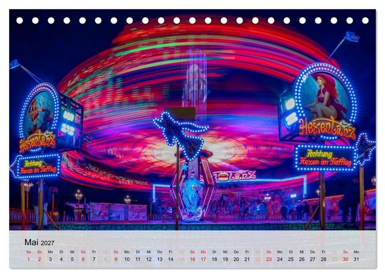 Produktbild: Lichterzauber auf dem Hamburger Dom (Tischkalender 2027 DIN A5 quer), CALVENDO Monatskalender