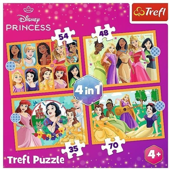 Produktbild: 4 in 1 Puzzle - Disney Princess