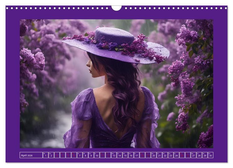 Produktbild: Regenzauber - Frauen im Wandel der Jahreszeiten (Wandkalender 2026 DIN A3 quer), CALVENDO Monatskalender